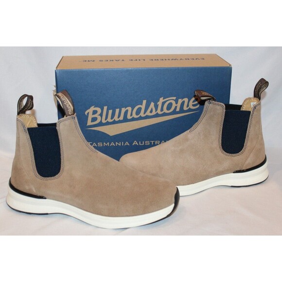 Blundstone Men's 2146‎ Chelsea Sneaker Boots Suede Sand Navy - Picture 1 of 6